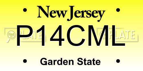 P14CML New Jersey License Plate