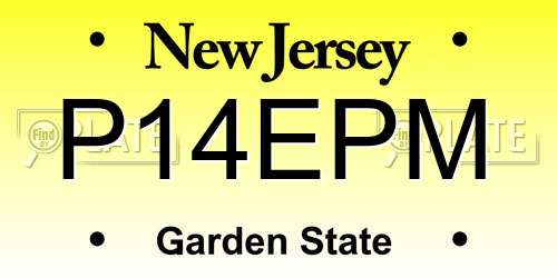 P14EPM New Jersey License Plate
