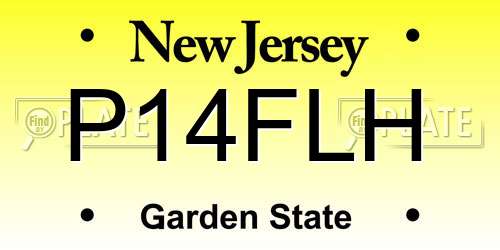 P14FLH New Jersey License Plate