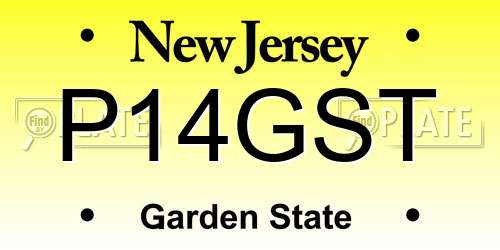 P14GST New Jersey License Plate