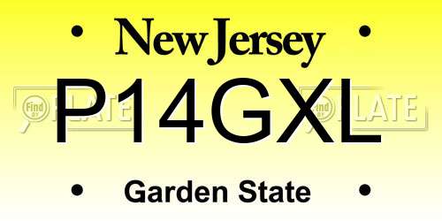 P14GXL New Jersey License Plate