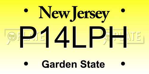 P14LPH New Jersey License Plate