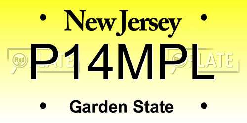 P14MPL New Jersey License Plate
