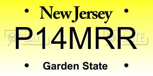 P14MRR New Jersey License Plate