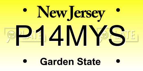 P14MYS New Jersey License Plate