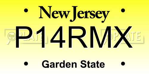 P14RMX New Jersey License Plate