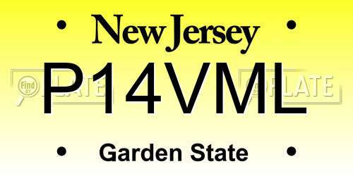 P14VML New Jersey License Plate
