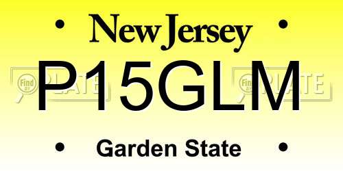 P15GLM New Jersey License Plate