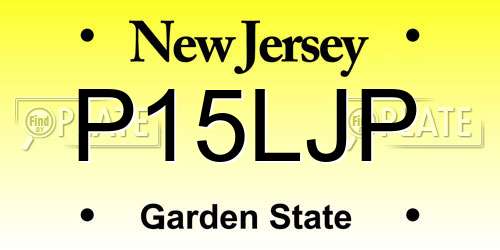 P15LJP New Jersey License Plate