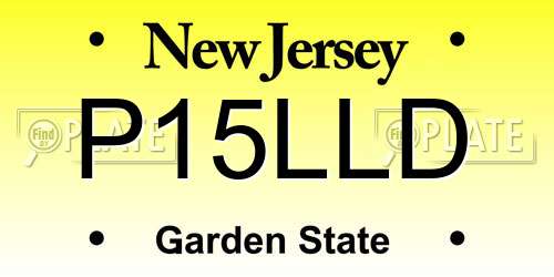 P15LLD New Jersey License Plate