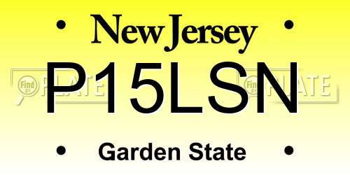 P15LSN New Jersey License Plate