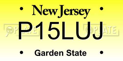 P15LUJ New Jersey License Plate