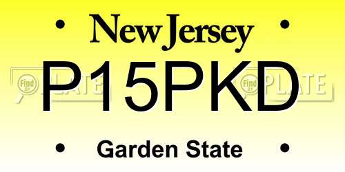 P15PKD New Jersey License Plate