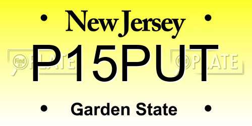 P15PUT New Jersey License Plate