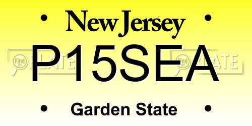 P15SEA New Jersey License Plate