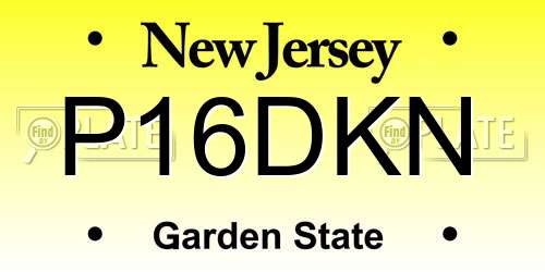 P16DKN New Jersey License Plate