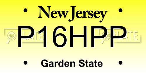P16HPP New Jersey License Plate
