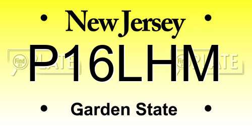 P16LHM New Jersey License Plate
