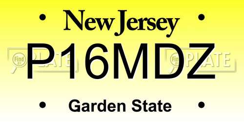 P16MDZ New Jersey License Plate