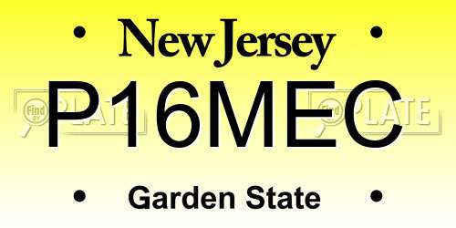 P16MEC New Jersey License Plate
