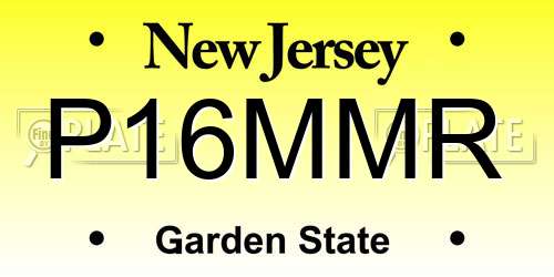 P16MMR New Jersey License Plate