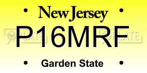 P16MRF New Jersey License Plate