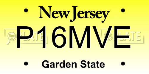 P16MVE New Jersey License Plate
