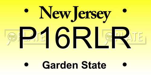 P16RLR New Jersey License Plate