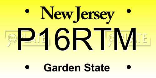 P16RTM New Jersey License Plate