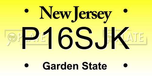 P16SJK New Jersey License Plate