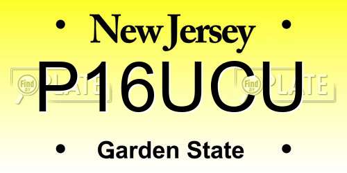 P16UCU New Jersey License Plate