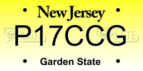 P17CCG New Jersey License Plate