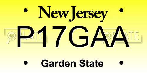 P17GAA New Jersey License Plate