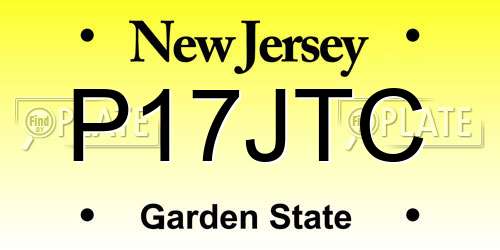 P17JTC New Jersey License Plate