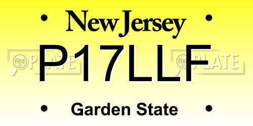 P17LLF New Jersey License Plate
