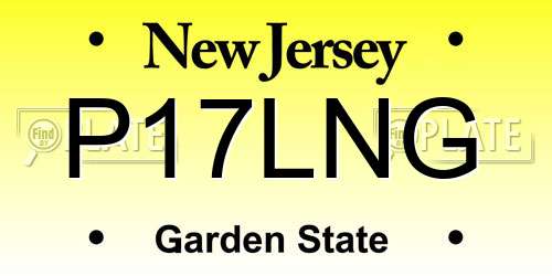 P17LNG New Jersey License Plate