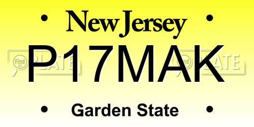 P17MAK New Jersey License Plate