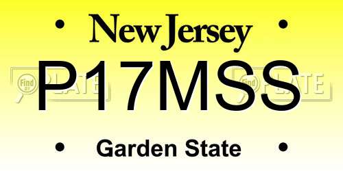 P17MSS New Jersey License Plate
