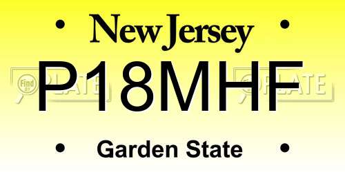 P18MHF New Jersey License Plate