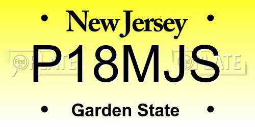 P18MJS New Jersey License Plate