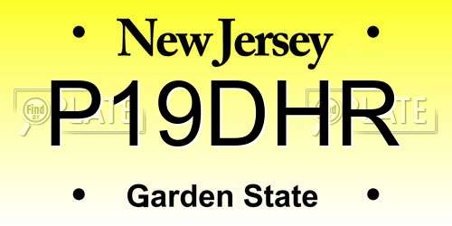P19DHR New Jersey License Plate