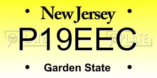 P19EEC New Jersey License Plate