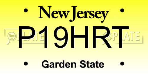 P19HRT New Jersey License Plate