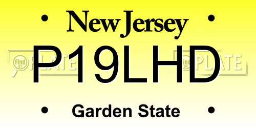 P19LHD New Jersey License Plate