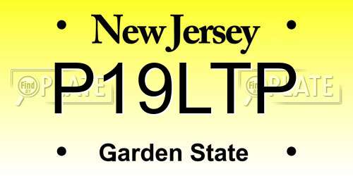 P19LTP New Jersey License Plate