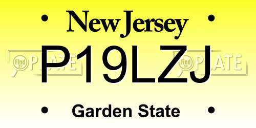 P19LZJ New Jersey License Plate