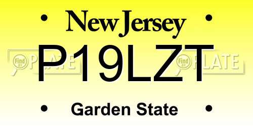 P19LZT New Jersey License Plate