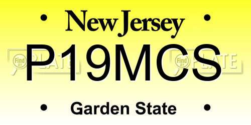 P19MCS New Jersey License Plate