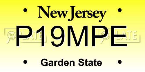 P19MPE New Jersey License Plate