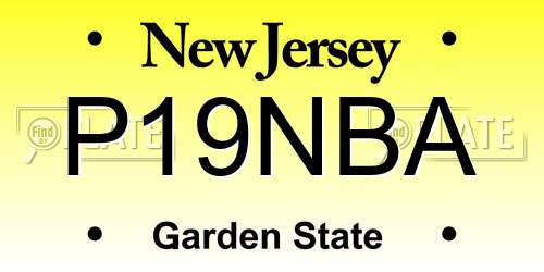 P19NBA New Jersey License Plate
